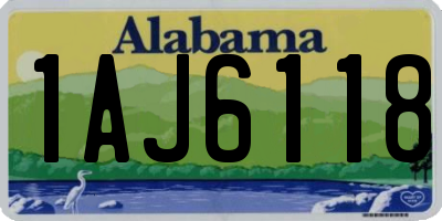 AL license plate 1AJ6118