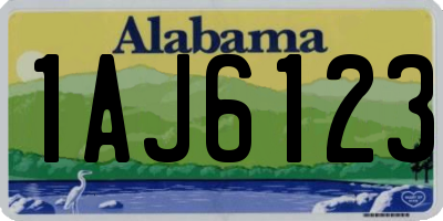 AL license plate 1AJ6123