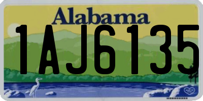 AL license plate 1AJ6135