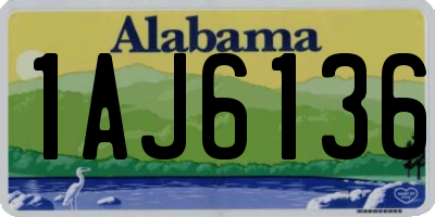 AL license plate 1AJ6136
