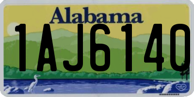 AL license plate 1AJ6140