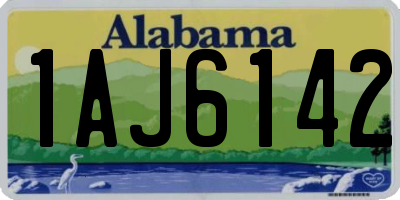 AL license plate 1AJ6142