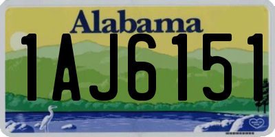 AL license plate 1AJ6151
