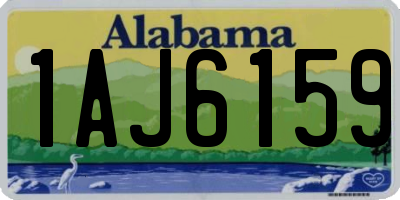 AL license plate 1AJ6159