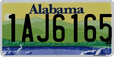 AL license plate 1AJ6165