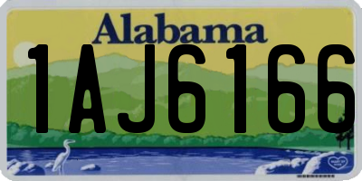 AL license plate 1AJ6166