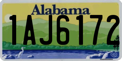 AL license plate 1AJ6172