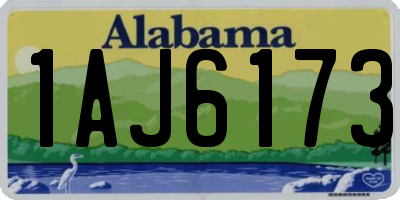 AL license plate 1AJ6173