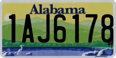 AL license plate 1AJ6178