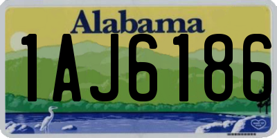 AL license plate 1AJ6186