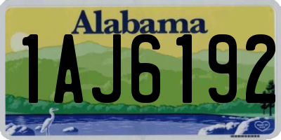 AL license plate 1AJ6192