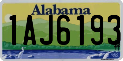 AL license plate 1AJ6193