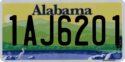 AL license plate 1AJ6201