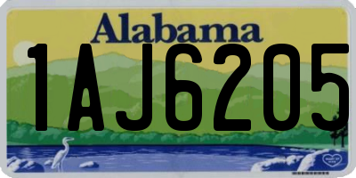 AL license plate 1AJ6205