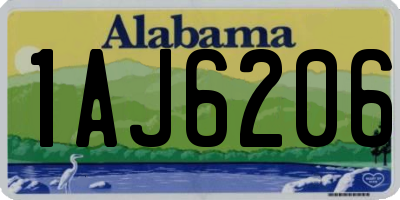 AL license plate 1AJ6206