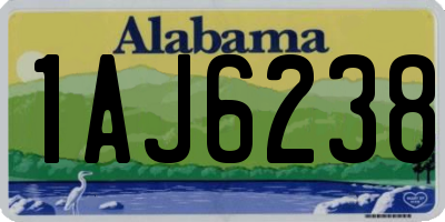 AL license plate 1AJ6238
