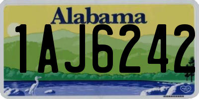 AL license plate 1AJ6242