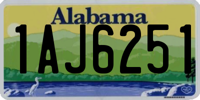 AL license plate 1AJ6251