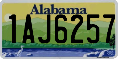 AL license plate 1AJ6257