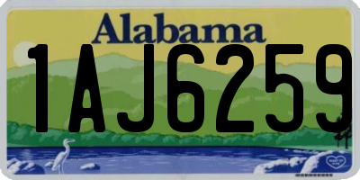 AL license plate 1AJ6259