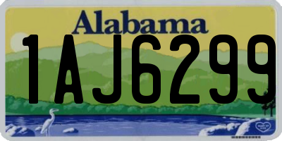 AL license plate 1AJ6299