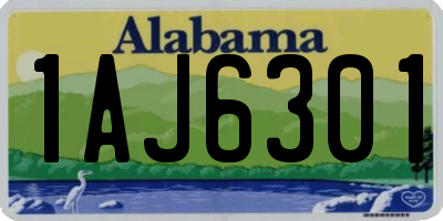 AL license plate 1AJ6301
