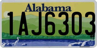 AL license plate 1AJ6303