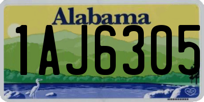 AL license plate 1AJ6305