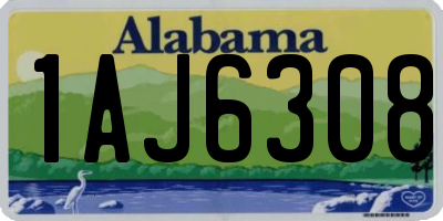 AL license plate 1AJ6308