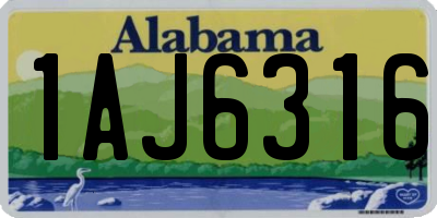 AL license plate 1AJ6316