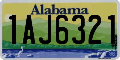 AL license plate 1AJ6321