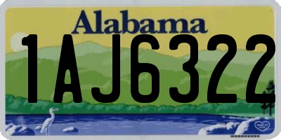 AL license plate 1AJ6322