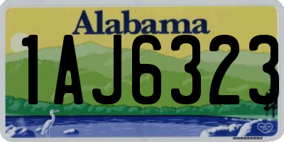 AL license plate 1AJ6323