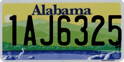 AL license plate 1AJ6325