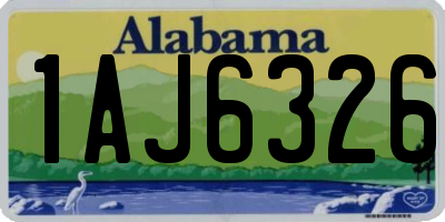 AL license plate 1AJ6326