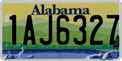 AL license plate 1AJ6327