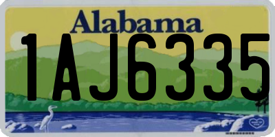 AL license plate 1AJ6335
