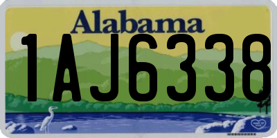 AL license plate 1AJ6338