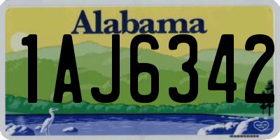 AL license plate 1AJ6342