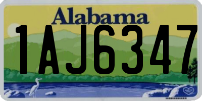 AL license plate 1AJ6347