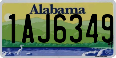 AL license plate 1AJ6349