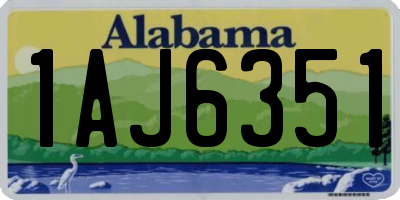 AL license plate 1AJ6351