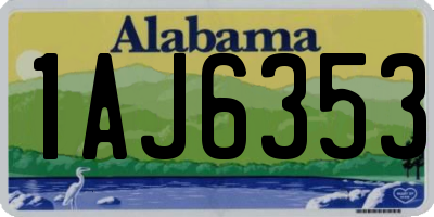 AL license plate 1AJ6353