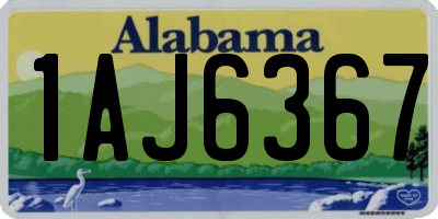 AL license plate 1AJ6367