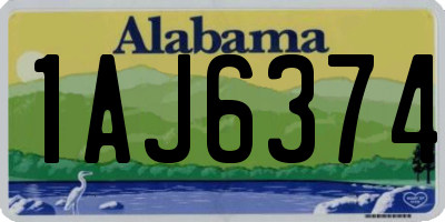 AL license plate 1AJ6374