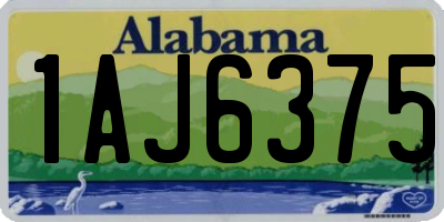 AL license plate 1AJ6375