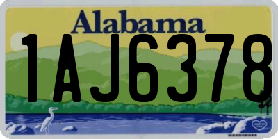 AL license plate 1AJ6378