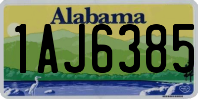 AL license plate 1AJ6385