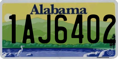 AL license plate 1AJ6402