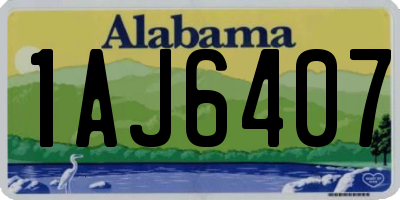 AL license plate 1AJ6407